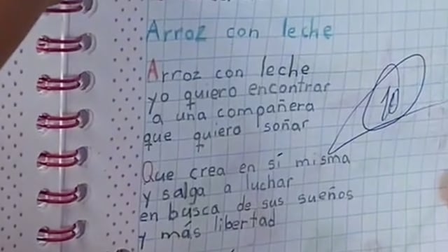 Letra modificada de la canción infantil