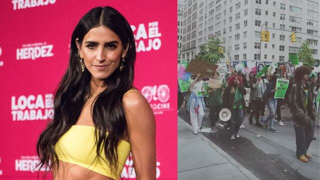 Bárbara de Regil marcha pro aborto Nueva York.
