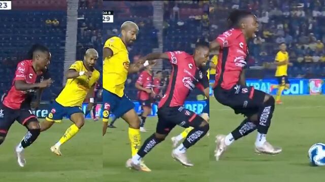 Falta de Rodrigo Aguirre sobre Murillo.