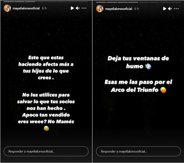 Publicación de Mayeli Alonso en Instagram