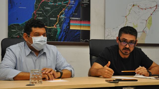 Los titulares de Fonatur, Javier May Rodríguez, y Sedatu, Román Meyer Falcón