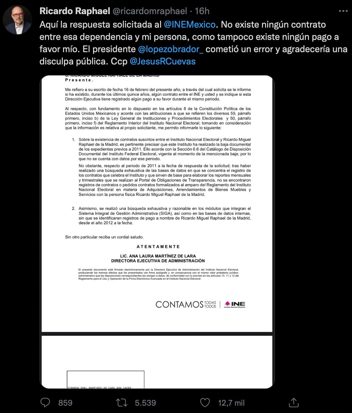 Tuits de Ricardo Raphael