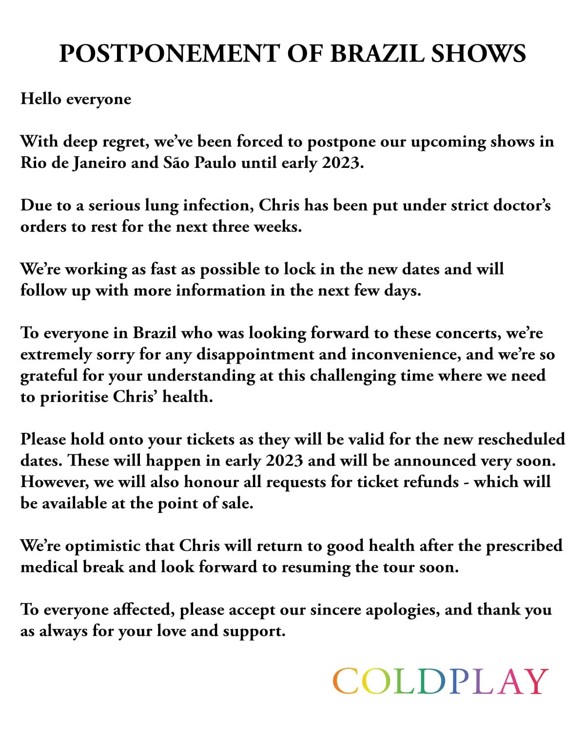 Coldplay: La terrible enfermedad que afectan los pulmones de Chris Martin