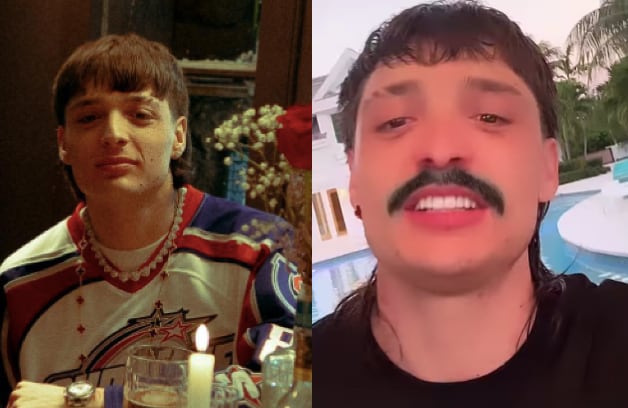 Peso Pluma con y sin bigote