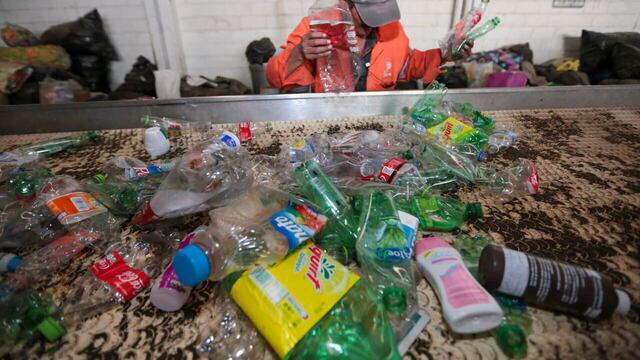Reciclaje de plástico.