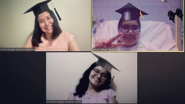 Allison Quispe, Diana Guerrero y Elizabeth Gutiérrez