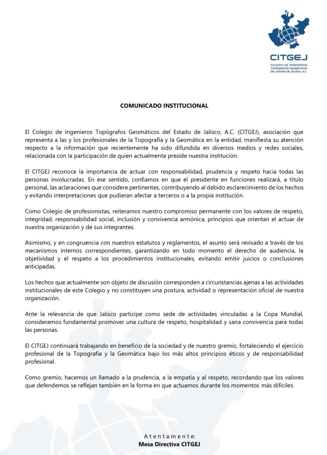 Comunicado CITGEJ