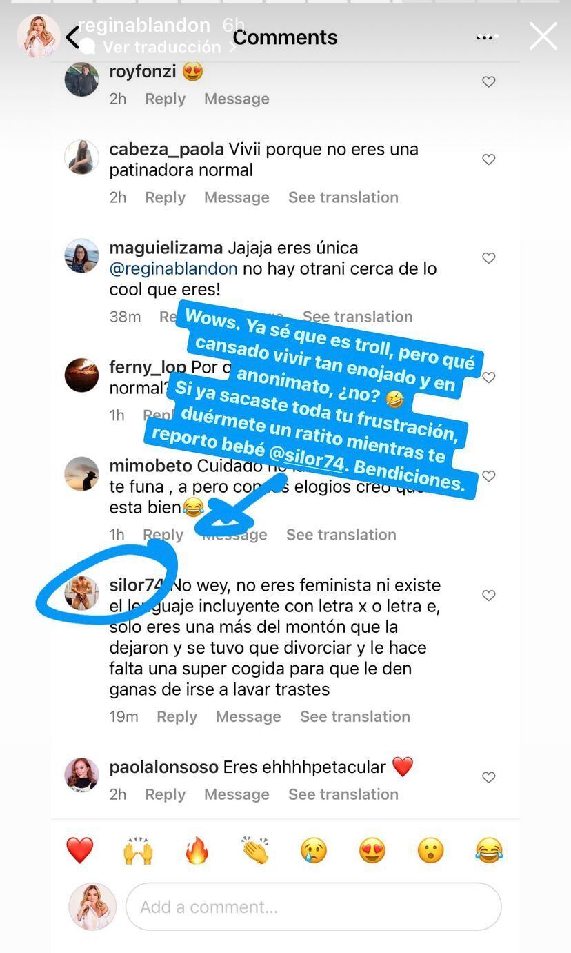 Regina Blandón, respuesta