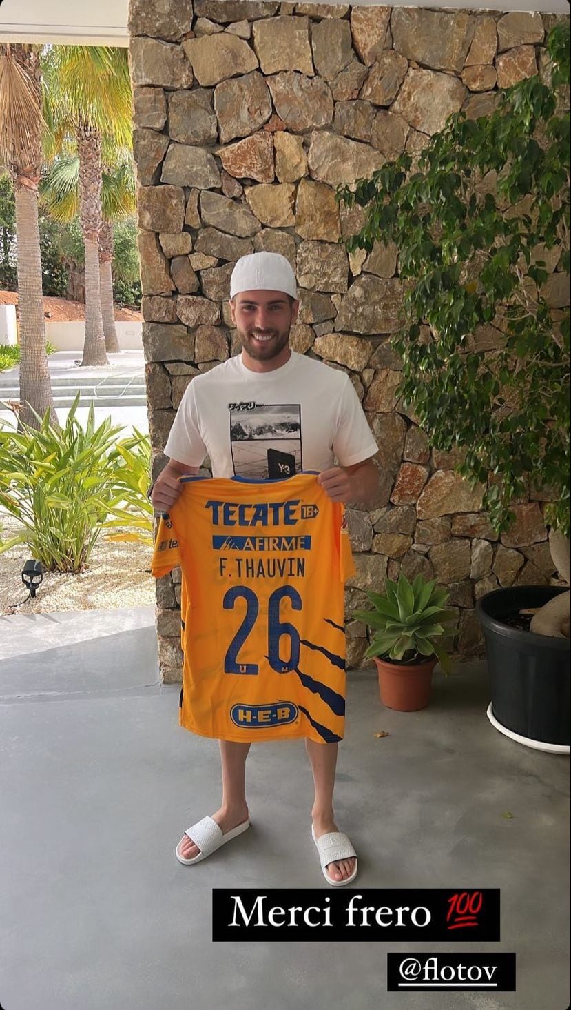 Luca Zidane presumió el detalle de Florian Thauvin en sus redes sociales.