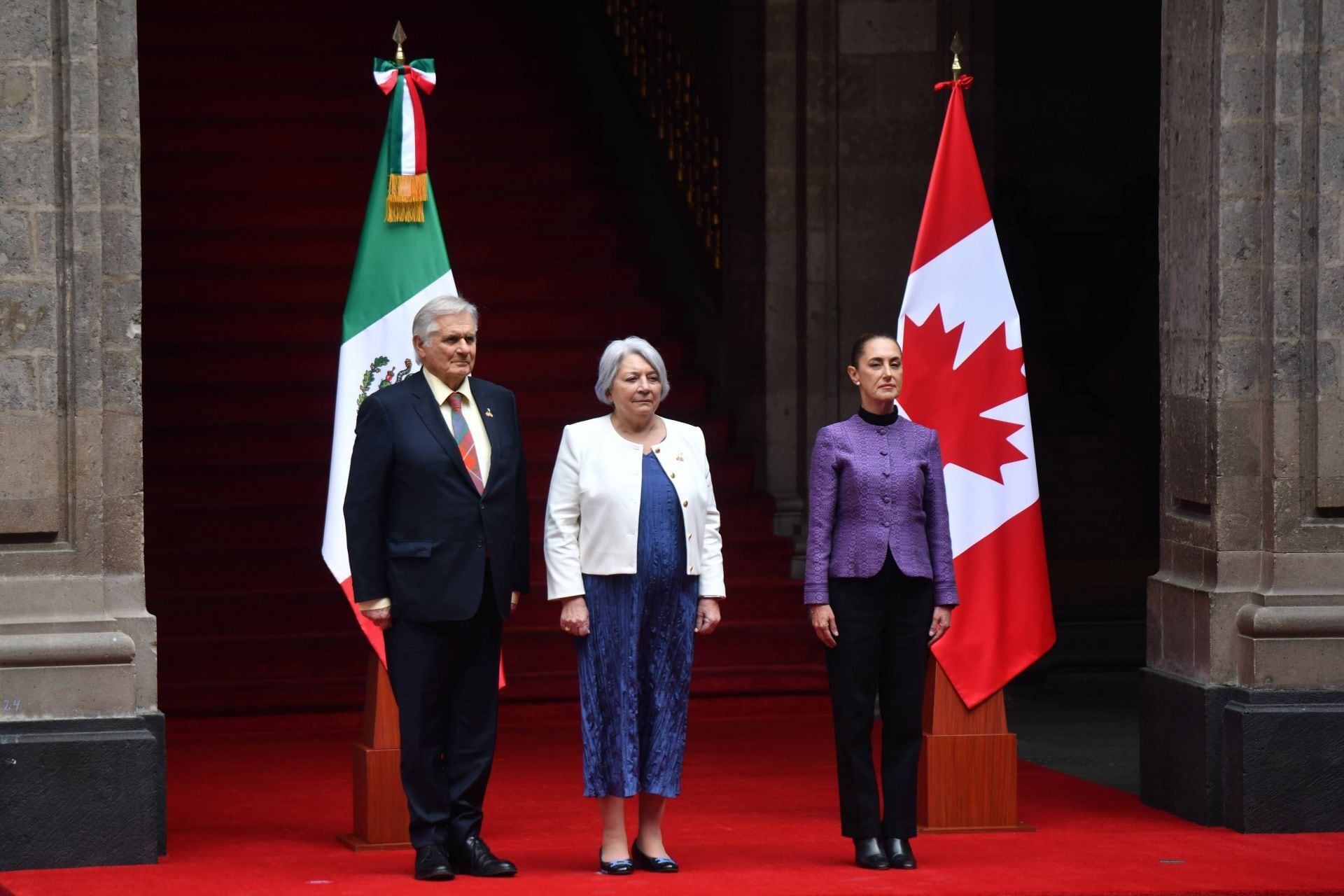 Mary Simon llega a Palacio Nacional para reunión con Claudia Sheinbaum