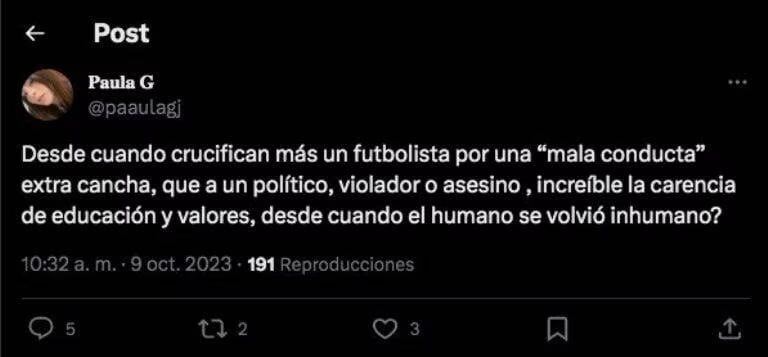 La esposa de Alexis Vega salió a defenderlo en redes sociales.