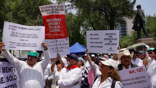 Marcha Alianza Nacional de Jubilados contra reforma de pensiones el 25 de mayo
