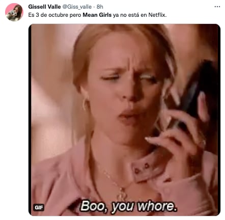 Memes del 3 de octubre porque Mean Girls