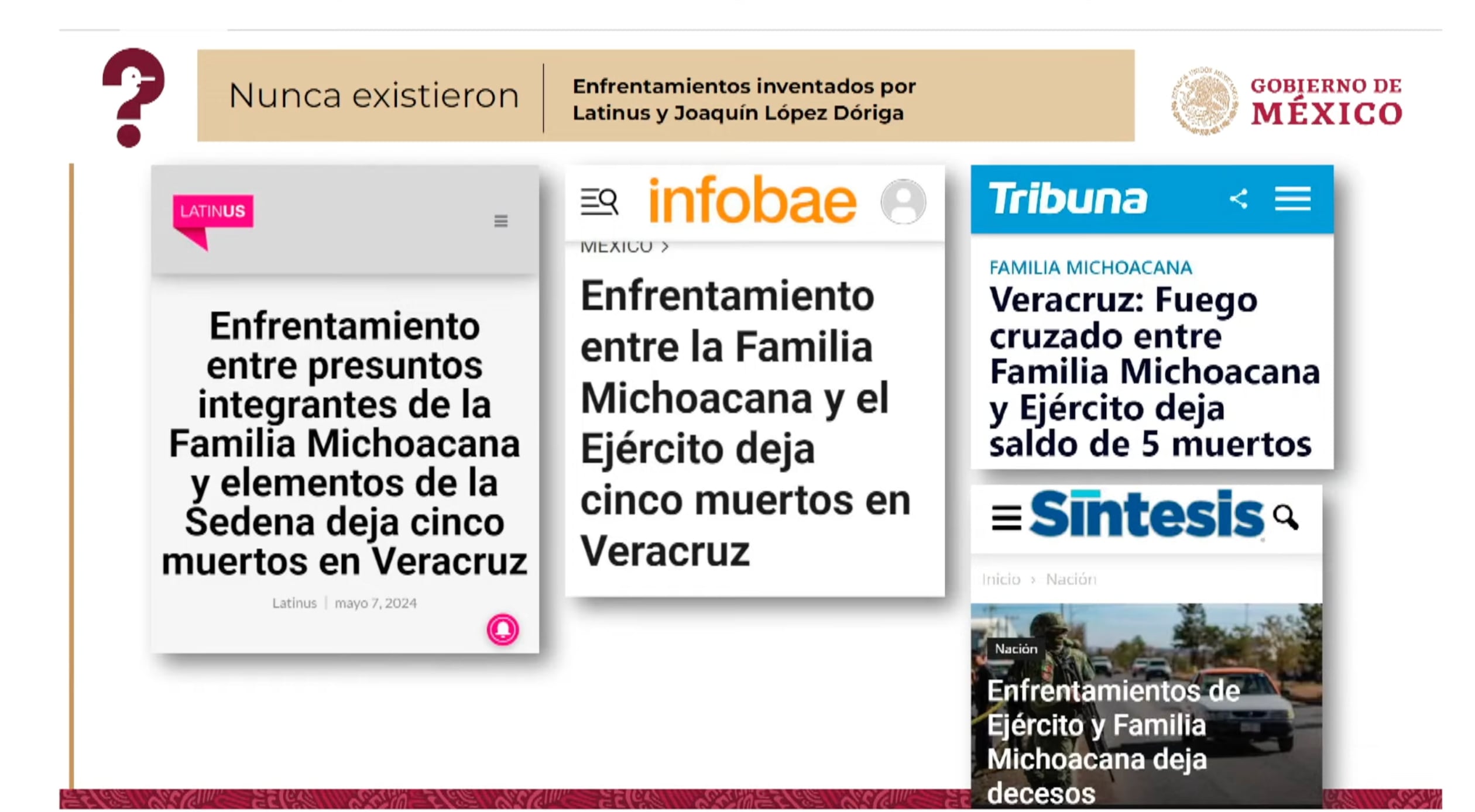 Mentiras de la semana del 15 de mayo