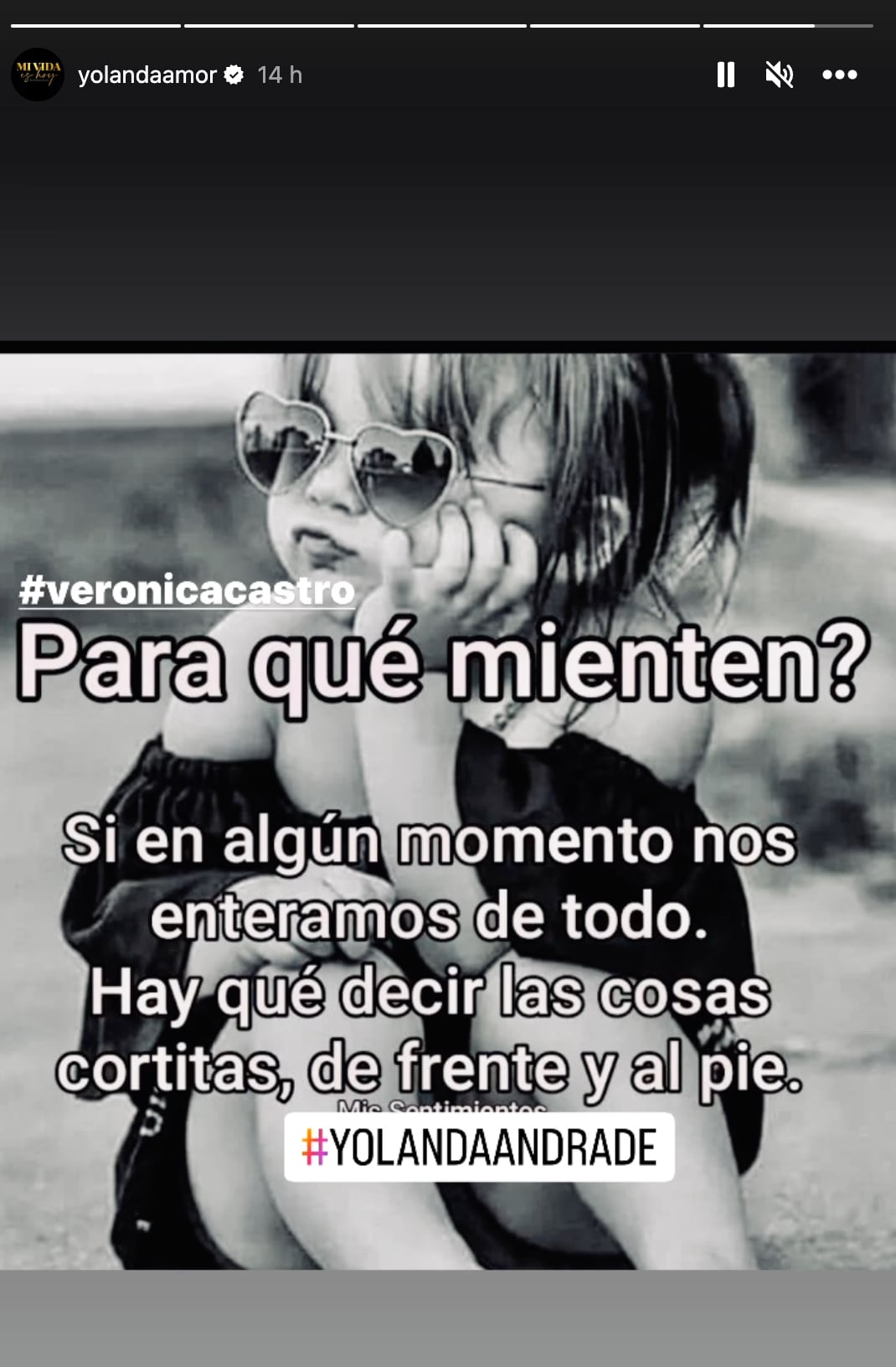 Mensaje de Yolanda Andrade