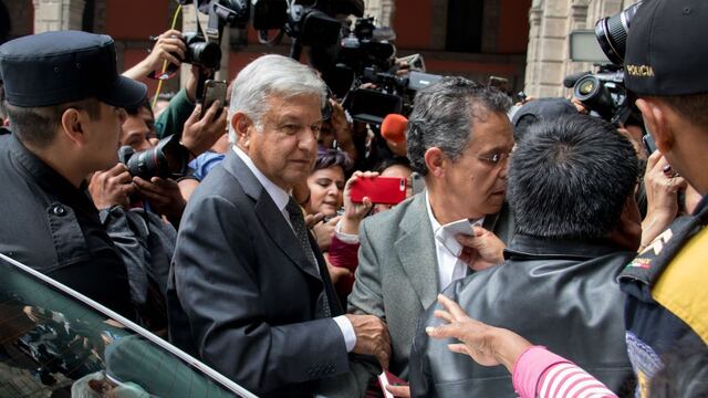 Llegada de Andrés Manuel López Obrador a Palacio Nacional