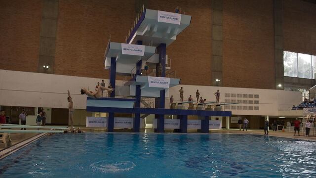 Clavadistas en un entrenamiento