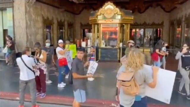 Manifestación de antivacunas