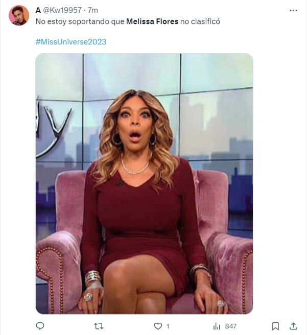 Memes por eliminación de Melissa Flores en Miss Universo 2023