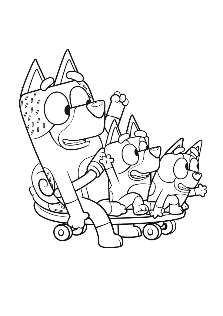 Dibujos de Bluey para colorear