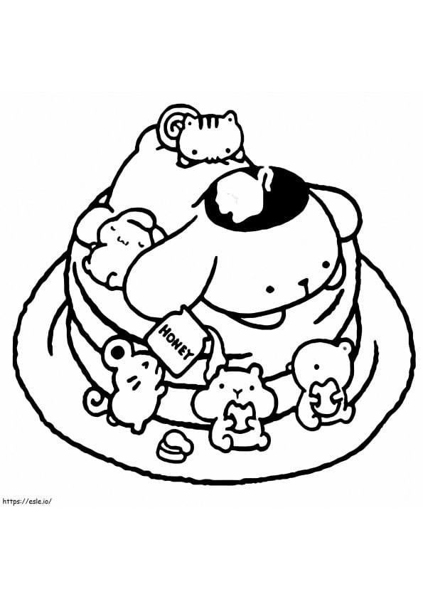 16 dibujos de Pompompurin personaje de sanrio y amigo de Hello Kitty