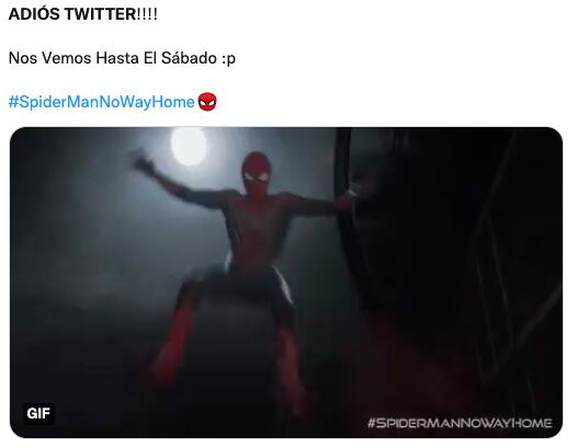 Memes de usuarios despidiéndose de Twitter para no ver spoilers de 'Spider-Man: No Way Home'