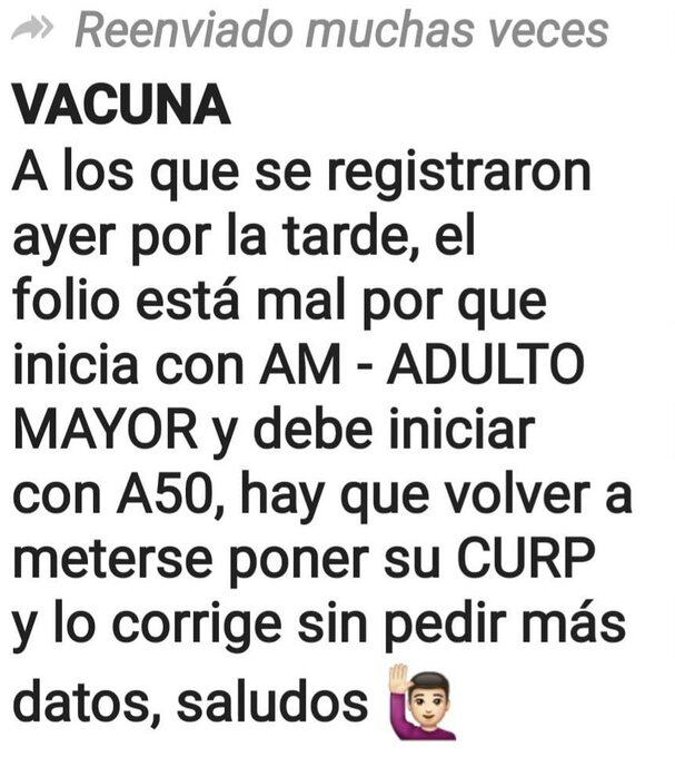 Imagen con información falsa