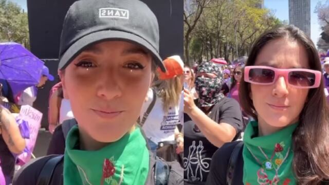 Eréndira Ibarra acude a la marcha por el Día Internacional de la Mujer 2023