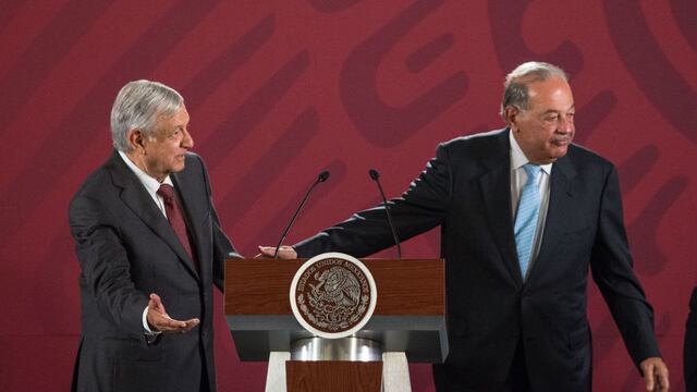 AMLO y Carlos Slim