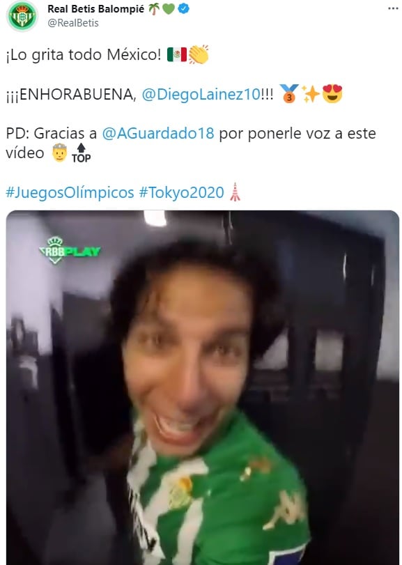 Video del Real Betis sigue en línea