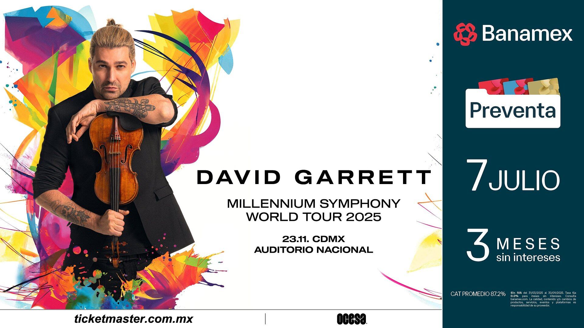 Concierto de David Garrett en Auditorio Nacional