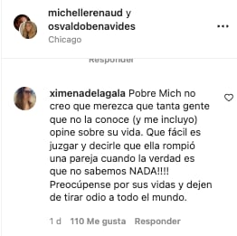 Defienden a Michelle Renaud
