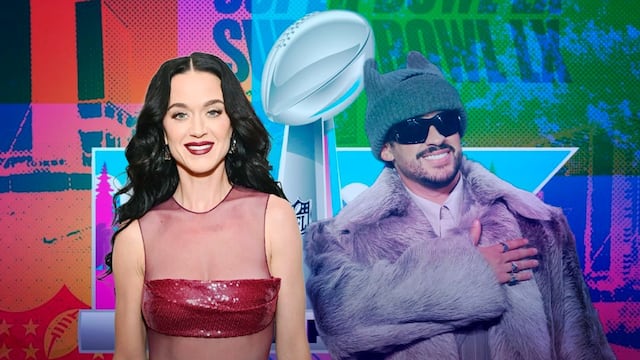 Katy Perry anima a Bad Bunny antes del medio tiempo del Super Bowl