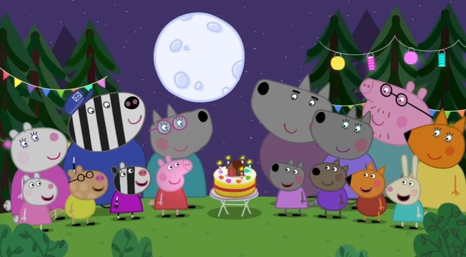 El cumpleaños de Wendy Lobo con Peppa Pig