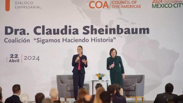 Claudia Sheinbaum y Susana Segal en Council of the Americas