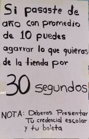 Tiendita regala productos a los mejores alumnos