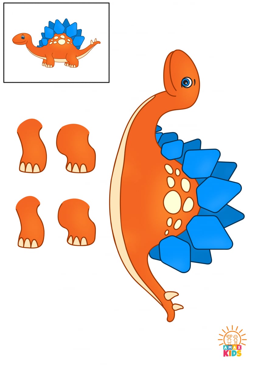 Plantilla de dinosaurio de Peppa Pig