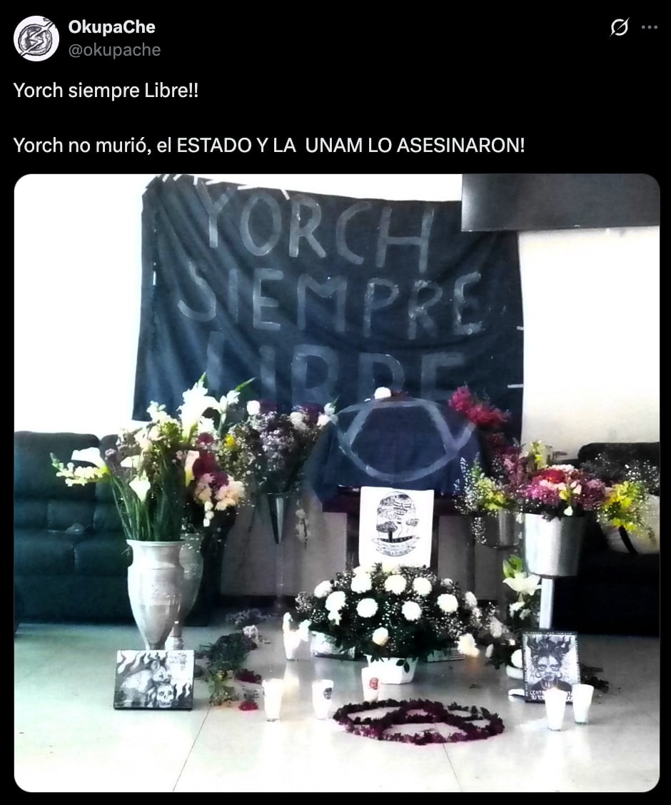 Okupa Che anuncia muerte de Jorge Emilio Esquivel y denuncia: “El Estado lo asesinó”