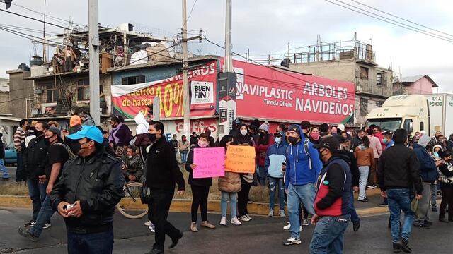 Manifestantes en Ecatepec