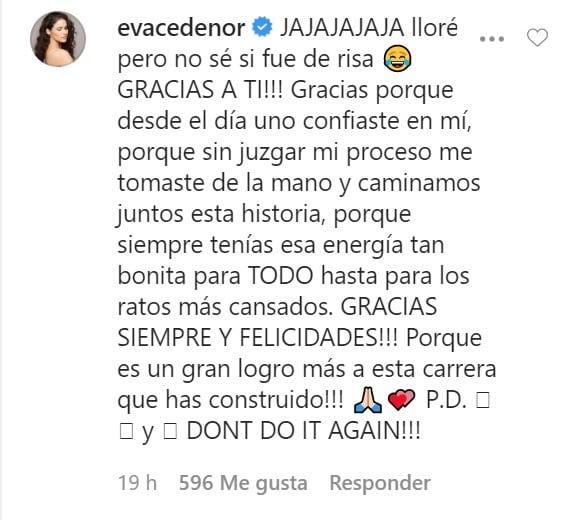 Respuesta Eva Cedeño a José Ron