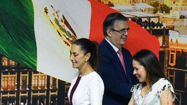 Marcelo Ebrard en el evento de Claudia Sheinbaum