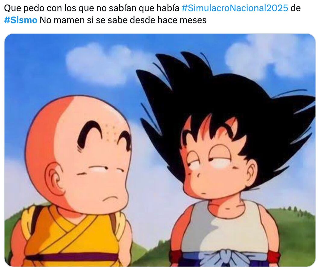 Memes del simulacro nacional 2025