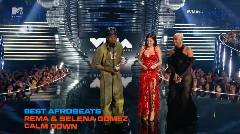 Rema & Selena Gomez ganan en Mejor video Afrobeats en los los MTV Video Music Awards 2023
