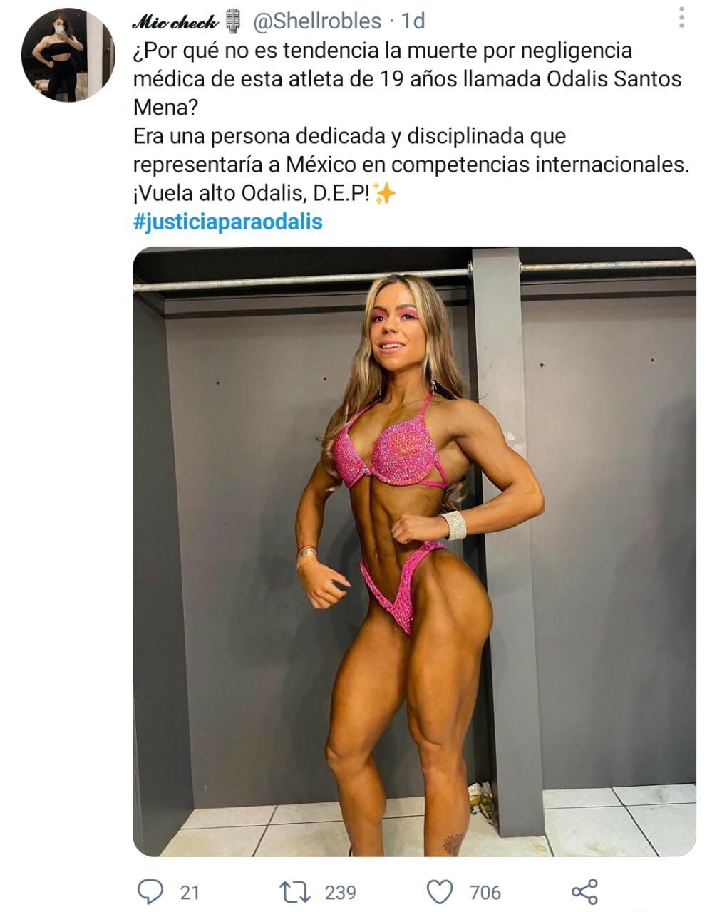 Exigencia de justicia para Odalis Santos