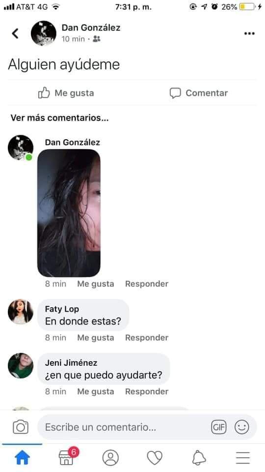 Publicación en Facebook.