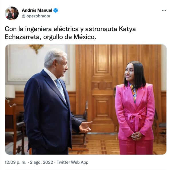 AMO se reúne con Katya Echazarreta