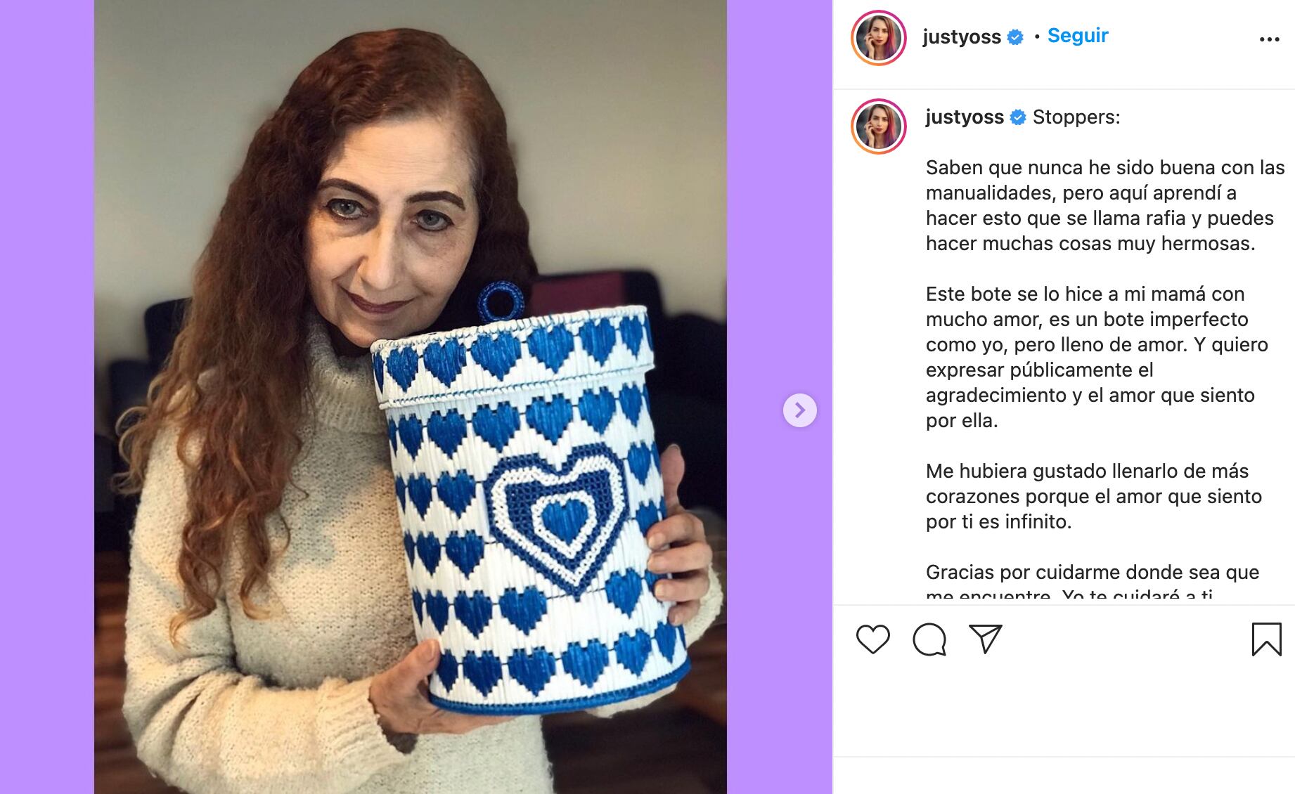 YosStop envía regalo a su mamá