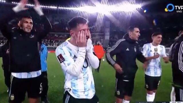 Lionel Messi lloró tras la ovación de los fans argentinos