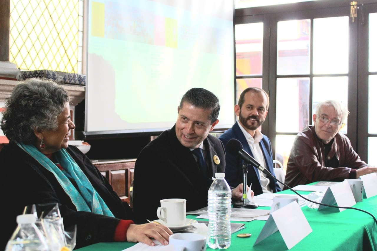 El alcalde de Coyoacán, Giovani Gutiérrez, durante el homenaje a Jesús Reyes Heroles