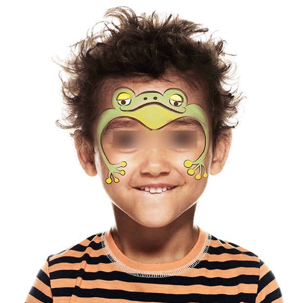 Maquillaje infantil de rana